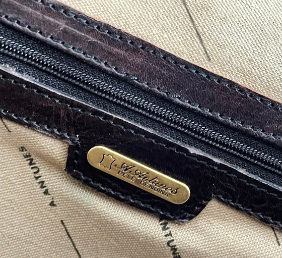 Borsa da viaggio vintage in pelle, nera – Antunes, Borse da viaggio, Calfskin (photo 5 of 5)