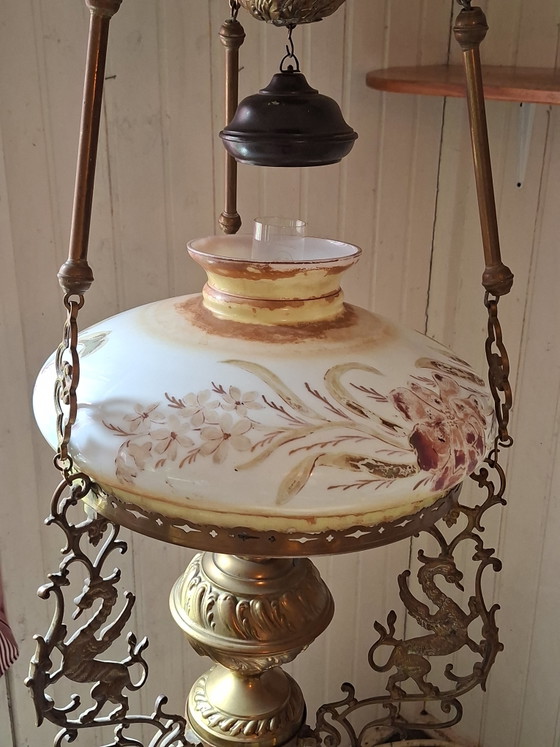 Image 1 of Special/unique griffin antique oil lamp!