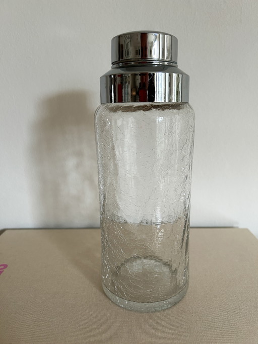 Vintage Cocktail Shaker Glas / Silber