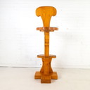 3x vintage barkruk grenenhout brutalist jaren 70