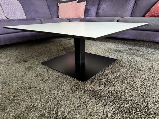 Coffee table, square, as a 'floating surface'
