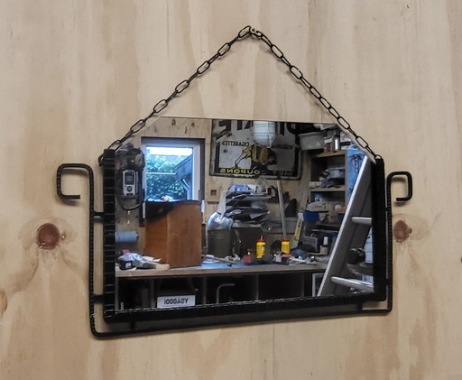 Vintage spiegel brutalisme