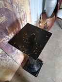 Old baroque style, plant table, column sizes 38vx38cm and 117cm high top 28x28cm....