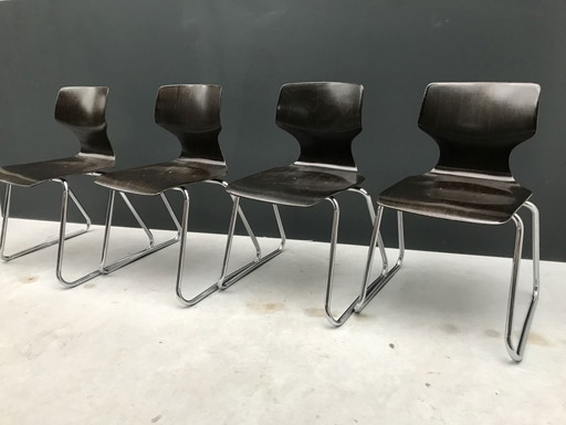 4 Pagholz Flototto Schulstühle