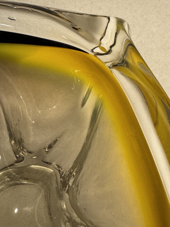 Image 1 of Signed studio glass bowl - Max Verboeket for Kristalunie Maastricht