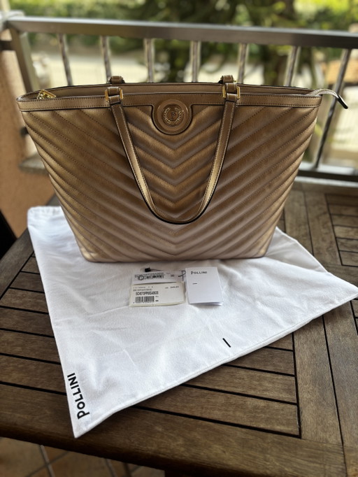 Borsa a Spalla Rose Gold Pollini – schoudertassen, Leather