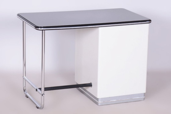 Bureau Bauhaus restauré, acier, verre, Allemagne, années 1940 – Bureaux, Glass, Metal (photo 18 of 18)
