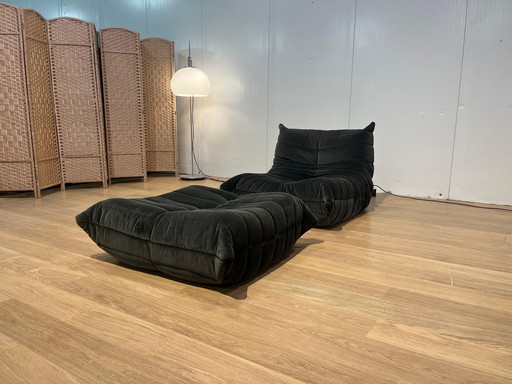 Ligne Roset Togo 1 zit + Poef Sweden