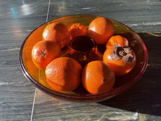 Image 1 of Glass bowl Sabine Marcelis for Ikea (Varmblixt)  translucent amber