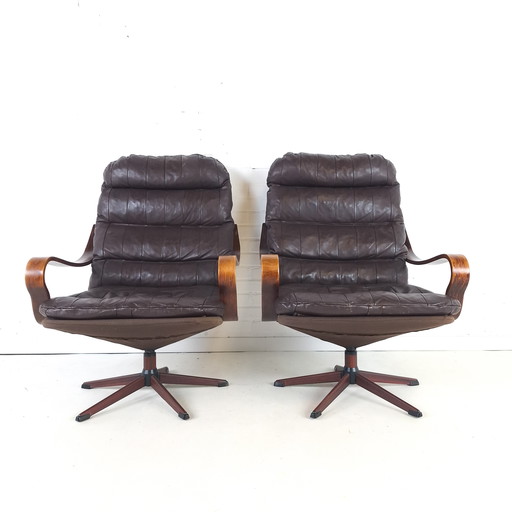 2x vintage swivel chair