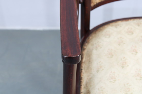 Image 1 of Beukenhouten bank en stoel