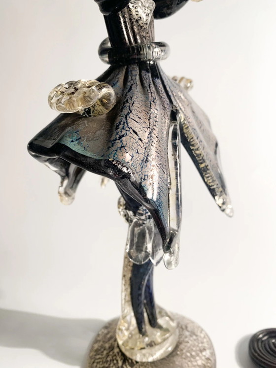 1960s Hand-blown Murano Glass Figurative Statue Attributable to Salviati – Sculpture (photo 7 of 14)