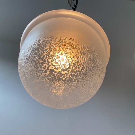 ALTE HÄNGELAMPE HALBKUGEL XL ART-DECO VINTAGE