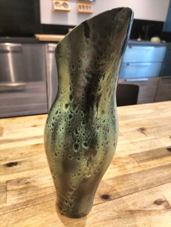 Image 1 of Grote gesigneerde vintage keramische kan