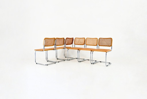 Sedie da pranzo stile B32 di Marcel Breuer, set da 6