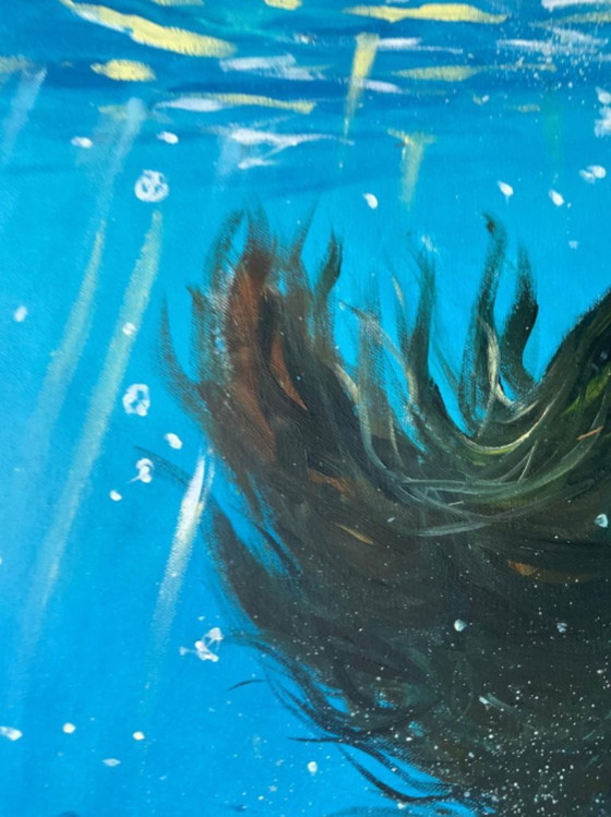 Ascensione Subacquea – Un Viaggio Affascinante nelle Profondità – Dipinti e disegni, Tela (photo 5 of 6)