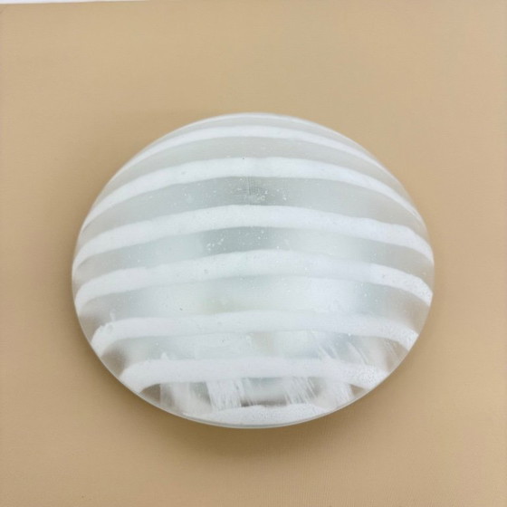 Image 1 of Lampada da parete/soffitto in vetro "zebra" di Peil & Putzler, anni '70, Germania.