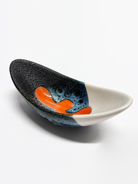 Image 1 of Raro set di tre ciotole in ceramica, Elchinger Atelier. Francia, 1950.