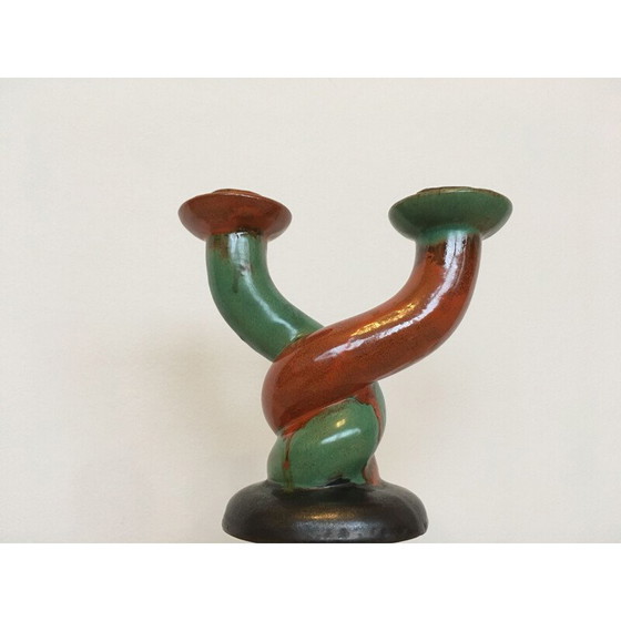 Image 1 of Vintage Art Deco candlestick, Czechoslovakia 1930