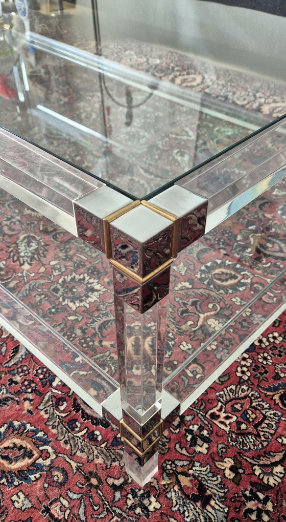 Image 1 of Couchtisch aus Acrylglas/Plexiglas und Glas, Regency-Stil der 1970er Jahre