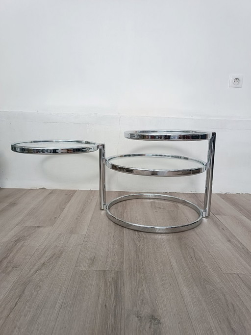 Bijzettafel met draaibare bladen, jaren 80