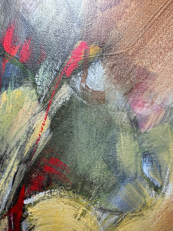 Nelly Madoulet, a contemporary abstract painting, Paintings & Drawings, Metal, Canvas, Gold (photo 7 of 14)