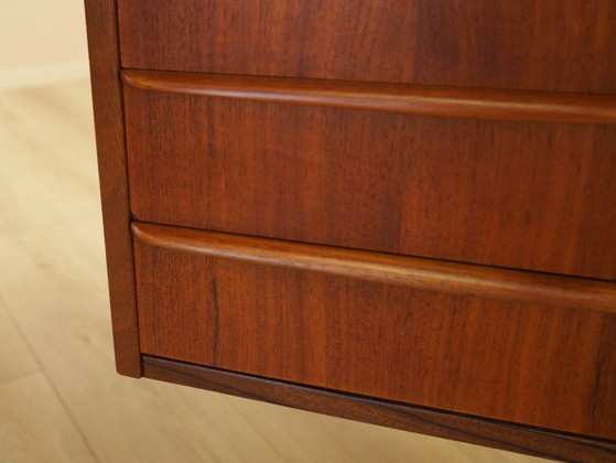 Scrivania danese in teak con sei cassetti, impiallacciata, anni '70. – Scrivanie, Wood (photo 15 of 17)