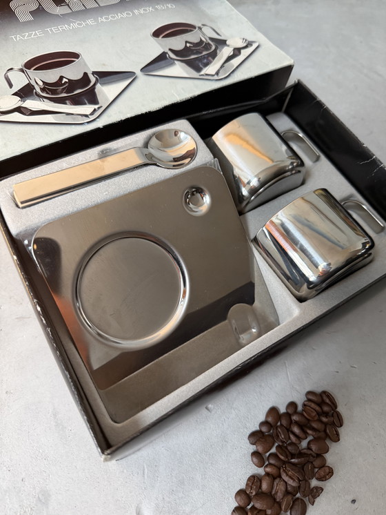 Image 1 of Guido Bergna Thermal Espresso Set – Stainless Steel 18/10 – Italy – With Box