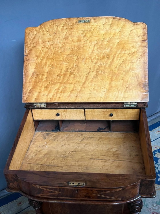 Magnifique secrétaire de bureau victorienne de Davenport. – Bureaux (photo 6 of 8)