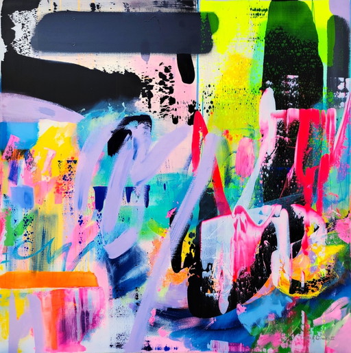Princess /// Hedendaagse Street Pop Art Schilderij Grace Kelly Abstract Kleurrijk