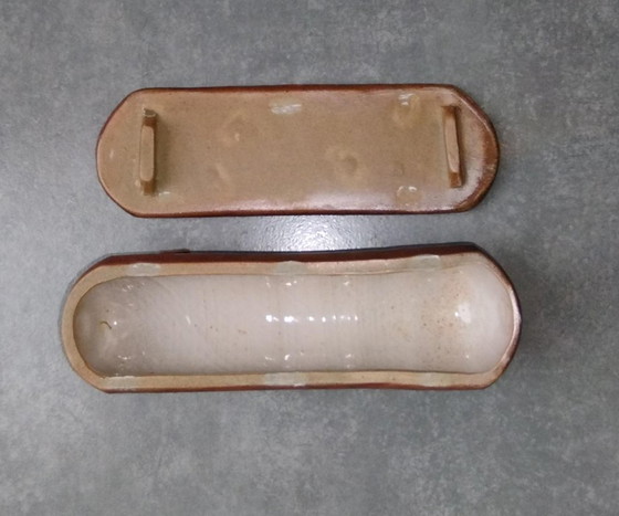 Image 1 of Vintage stenen doos met handgegraveerde decoratie