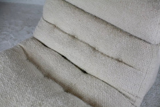 Image 1 of Space Age" haardstoel in ongebleekte wol