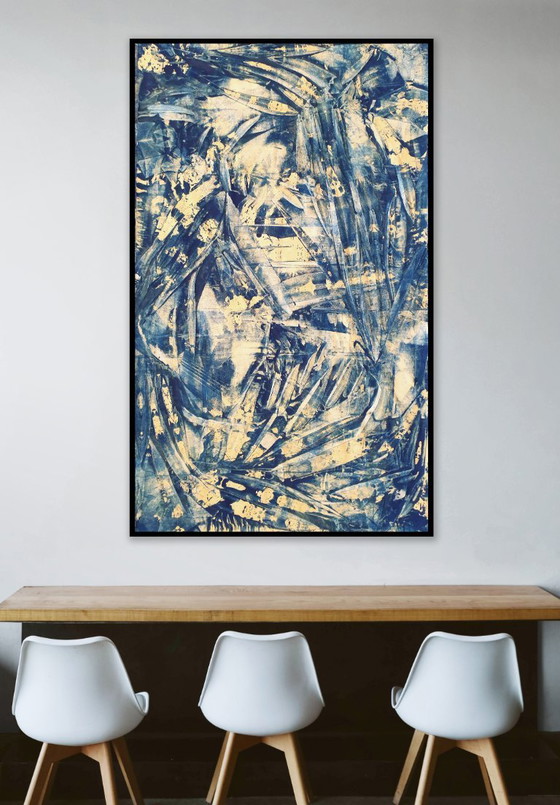 Jürgen Angeler - Blue Golden Seahorse – Paintings & Drawings, Canvas (photo 12 of 30)