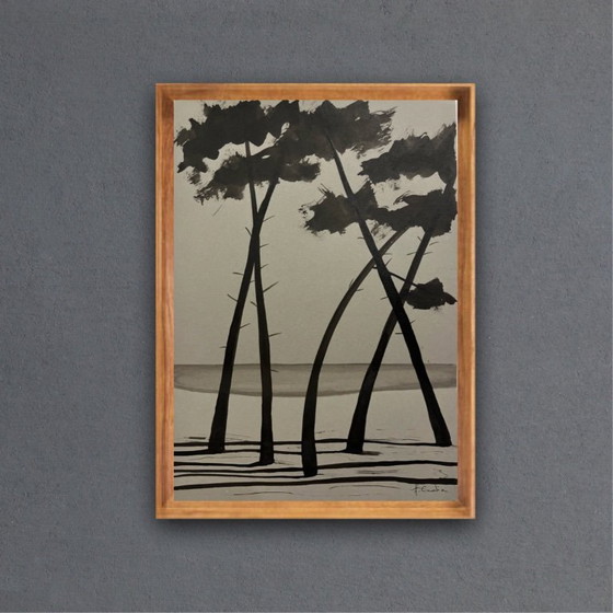 Image 1 of Indian ink on gray paper. Format 30x21cm.