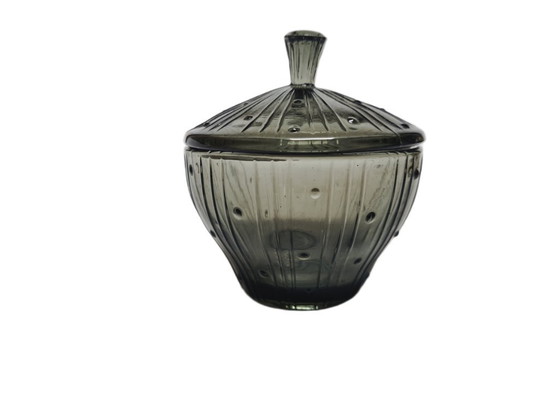 Sucrier Art Déco polonais de la verrerie de Ząbkowice, années 1950 – Ząbkowice Glassworks (photo 5 of 9)