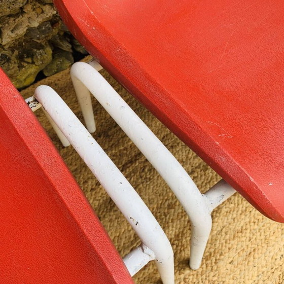 Image 1 of Set of 4 red europa chairs