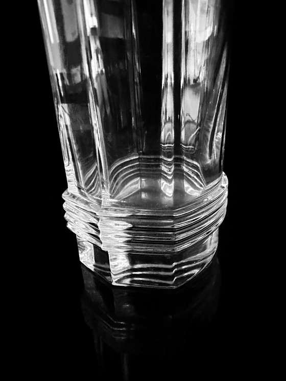 Image 1 of 6 Vintage Christian Dior Verres à boire en cristal 80Er Art Deco Revival Long drink Eau