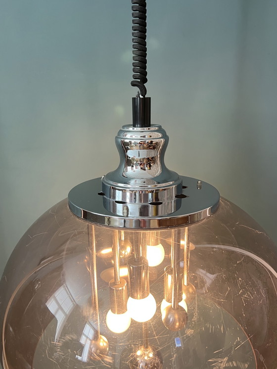 Image 1 of Lampada a sospensione Space Age con paralume in plastica