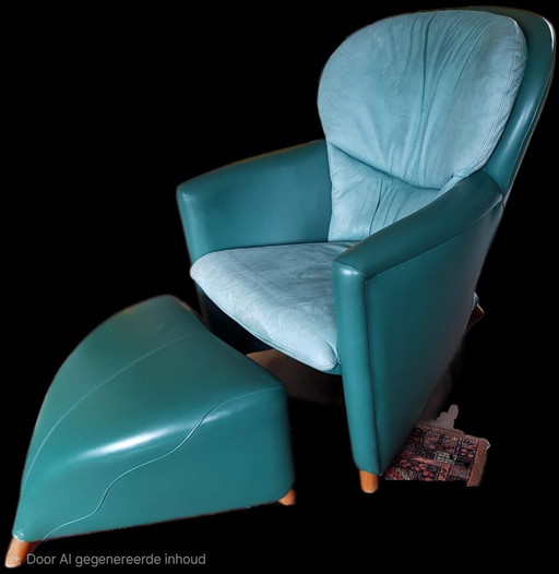 Leolux excalibur fautuil met hocker