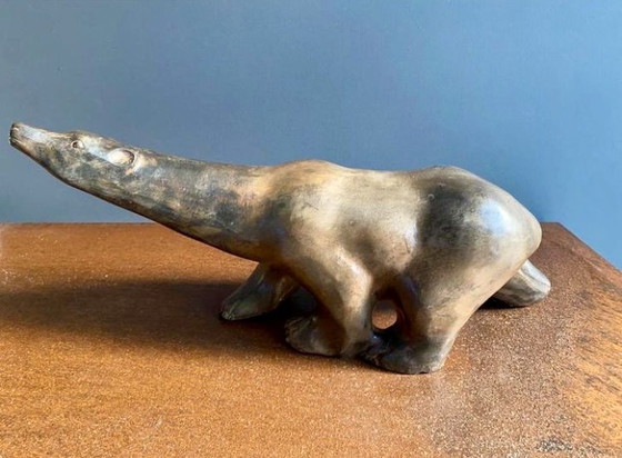 Image 1 of Pierre Chenet "Grand ours polaire" sculpture en bronze 47cm