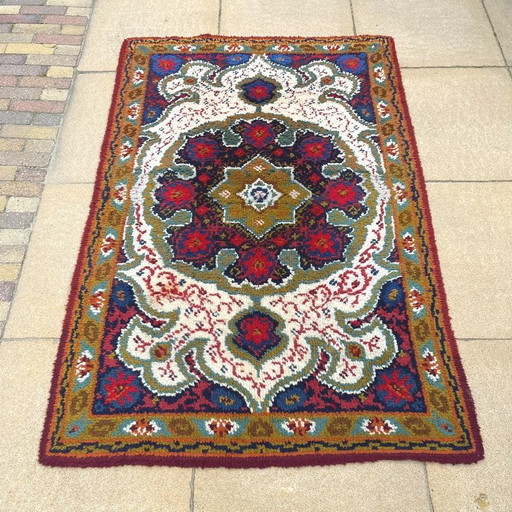 Vintage Knotted Rug Rug Colorful 175 x 116