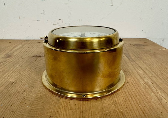 Image 1 of Orologio da nave tedesco in ottone d'epoca di Kundo, anni '70