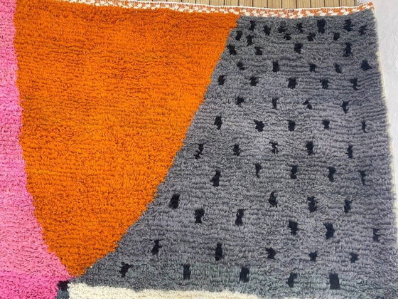 Alfombra tradicional marroquí de pura lana con coloridos diseños, 200/300 cm. – Aime Té, Wool (photo 4 of 6)