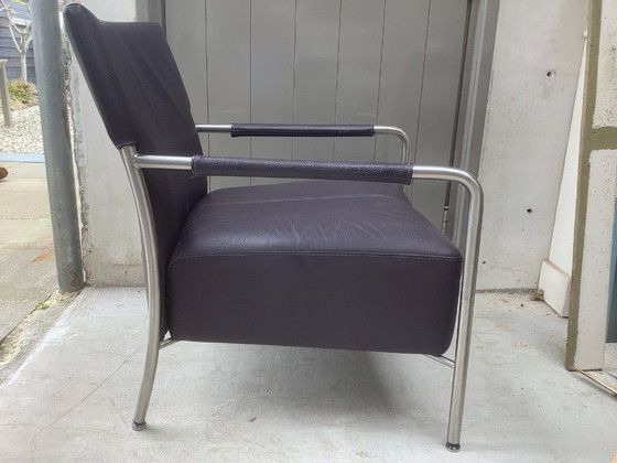 Image 1 of  Aubergine kleurige fauteuil van Bert Plantagie
