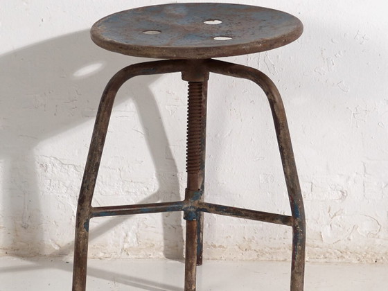 Sgabello blu stile industriale (c.1950) #8 – Sgabelli, Iron, Industrieel (photo 2 of 25)