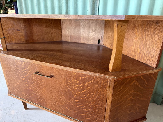 Vintage hoekkast jaren 60 – Opbergkast, Metaal, Hout (photo 8 of 12)