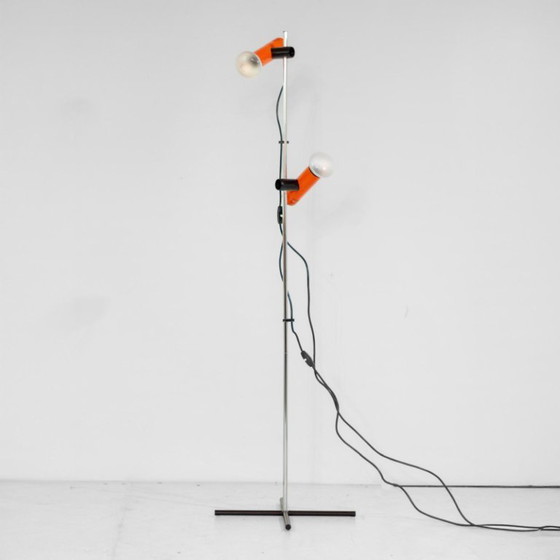 Image 1 of 1x Space Age Metal Floor Lamp, Targetti Sankey, Italy 1970s