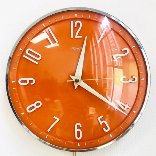 Vintage retro mid - Century Metamec wall clock 1970