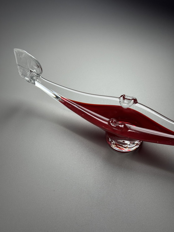 Image 1 of Murano Gondola — Glass Sculpture Ashtray, 1950-60s