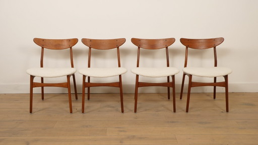 4 x dining chair | Teak | Newly upholstered
